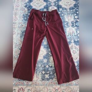 Figs Maroon Draw String Technical Collection Women's Scrub Pants Size 2xl Tall.
